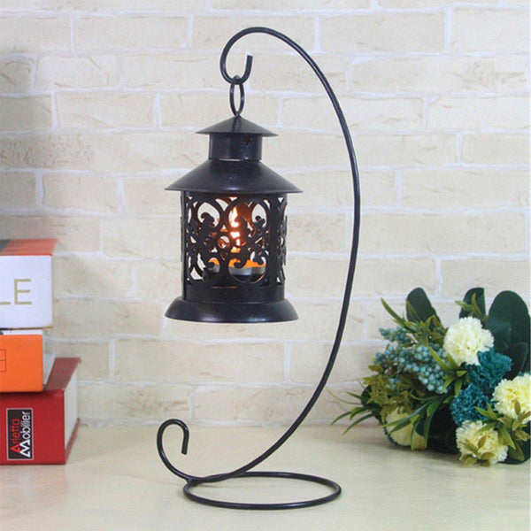 Iron Wedding Candle Holder Candlestick Glass